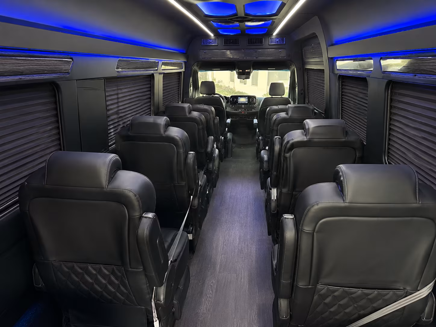 stamford 10 passenger sprinter van inside