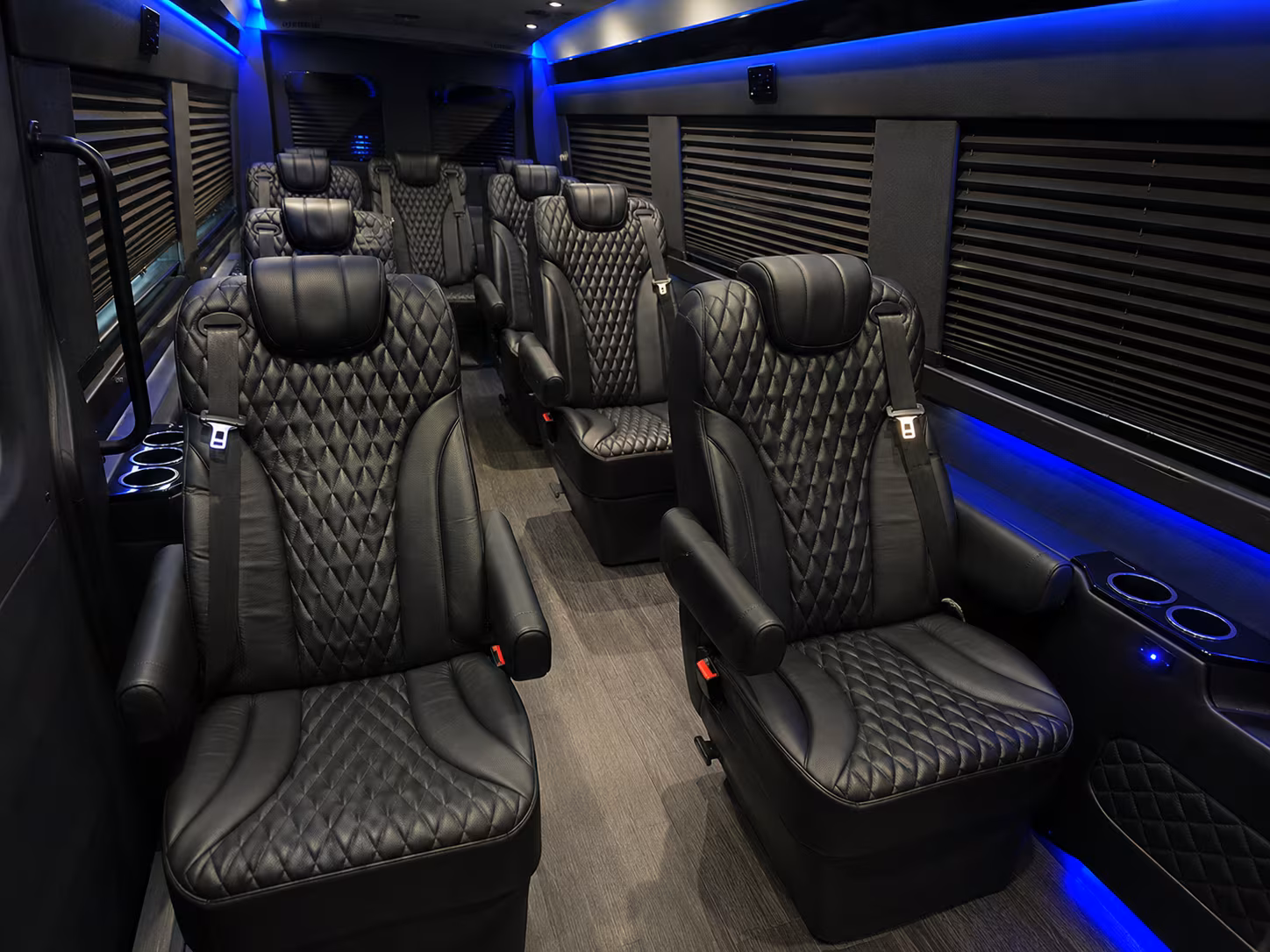 stamford 8 passenger sprinter van inside