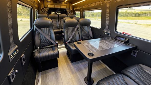stamford 12 passenger sprinter van interior